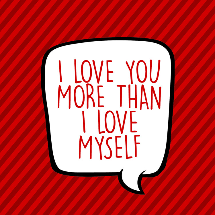 I Love You More Than I Love Myself Red Magnet
