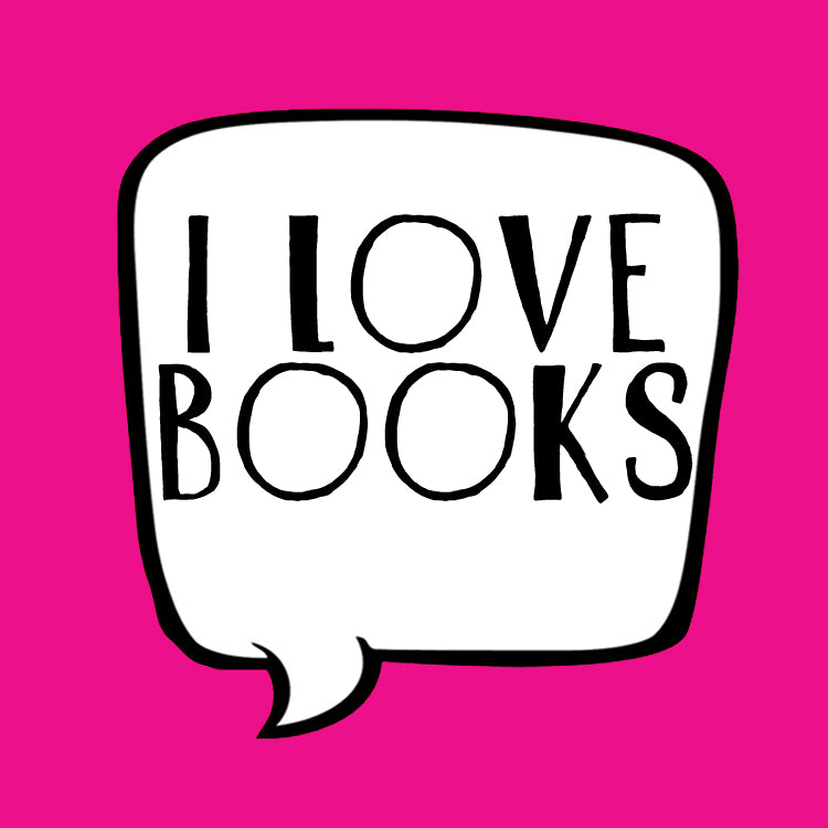 I Love Books Pink Magnet