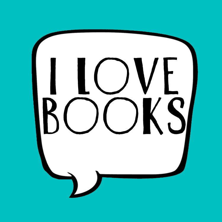 I Love Books Teal Magnet