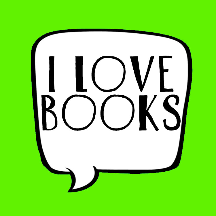 I Love Books Green Magnet