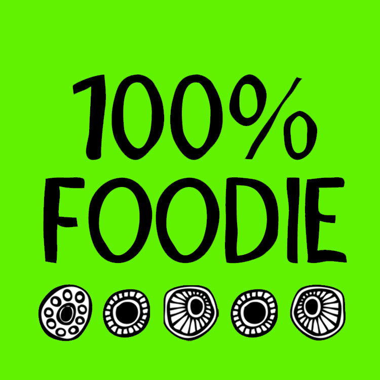 100% Foodie Green Magnet