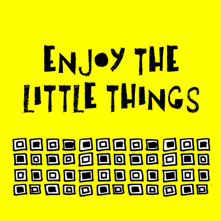 Enjoy The Little Things Yellow Magnet