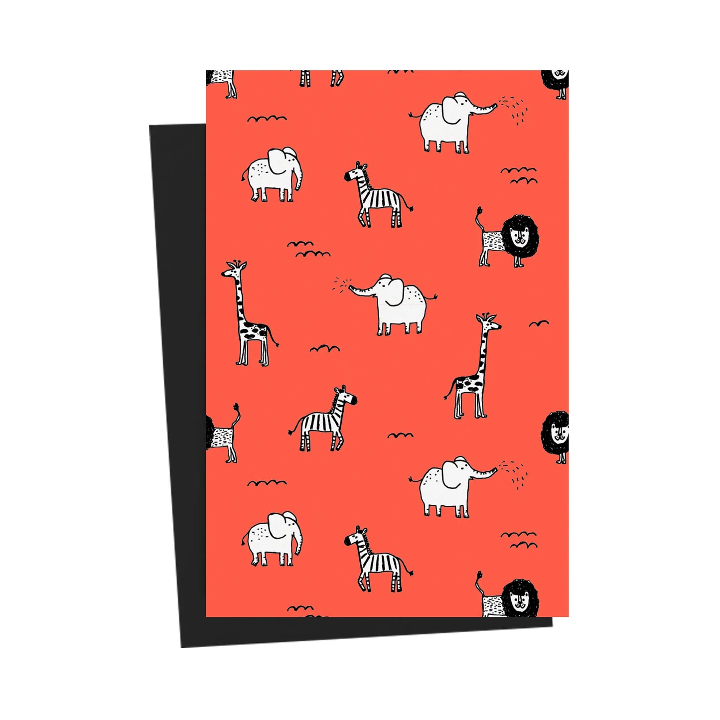 Animals Red Greeting Card