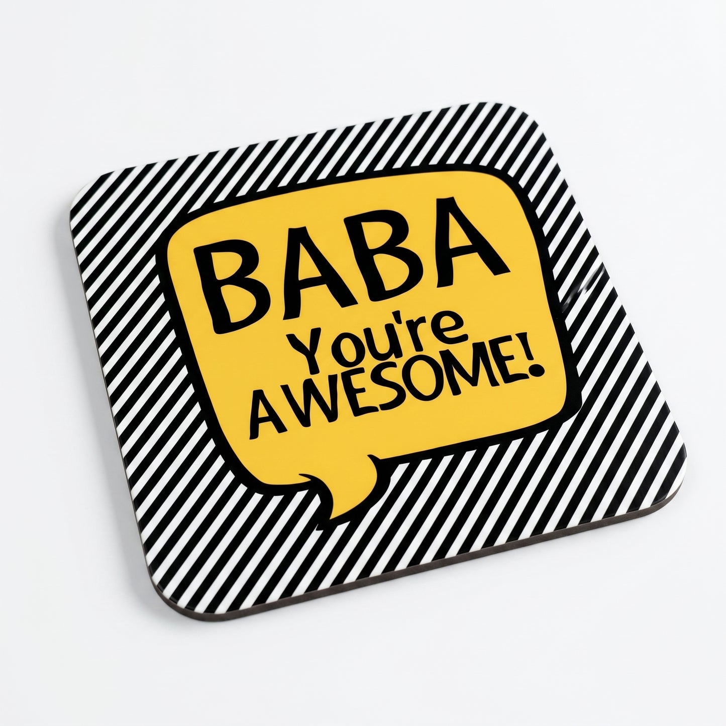 Baba You're Awesome Yellow Coaster