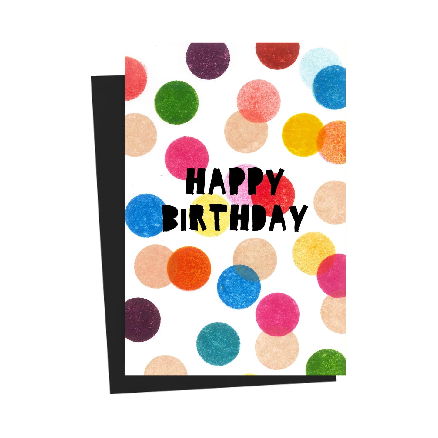 Happy Birthday Polka Dots Colorful Greeting Card