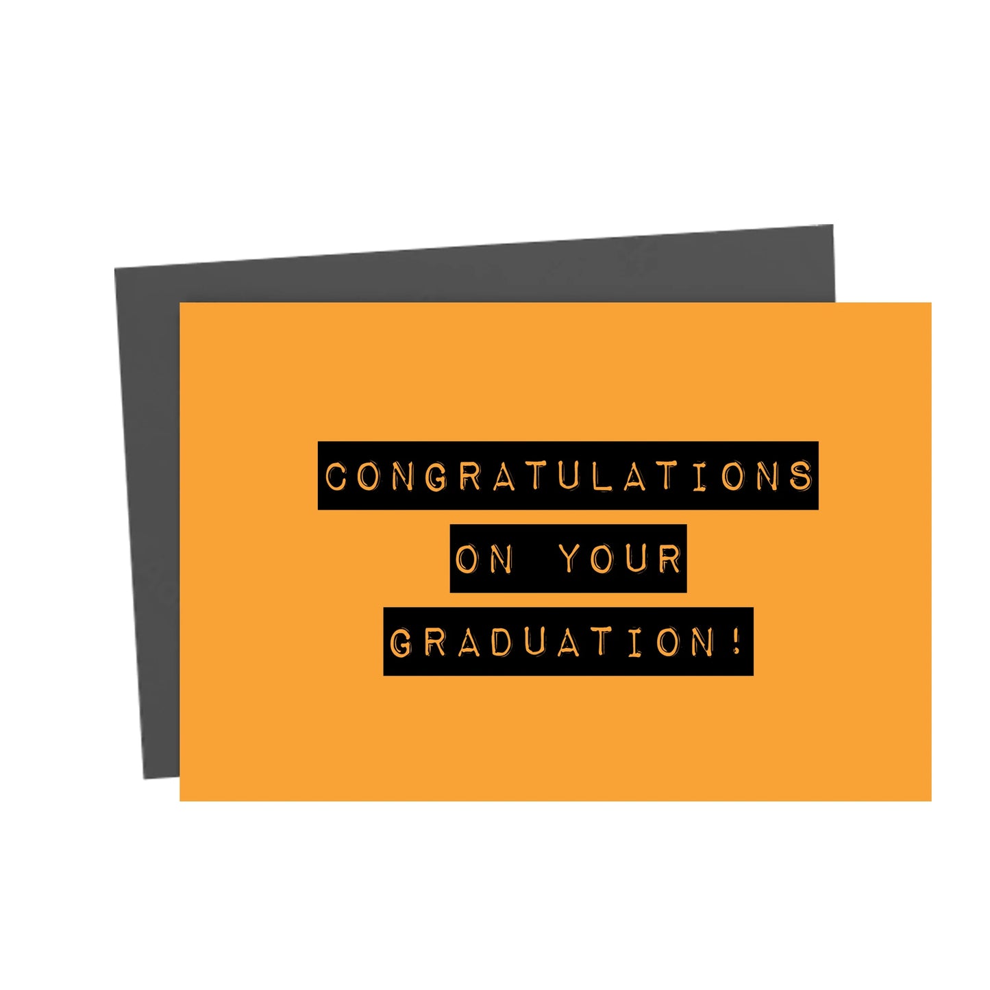 Congratulations on your Graduation Orange Greeting Card