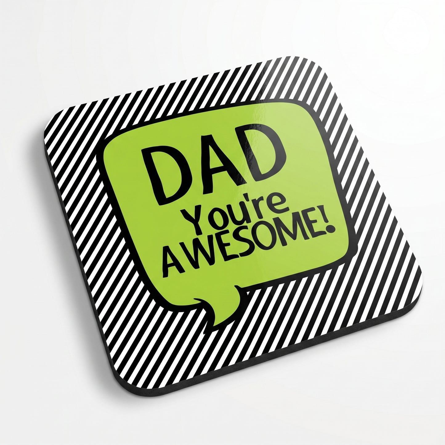 Dad You're Awesome Green Coaster