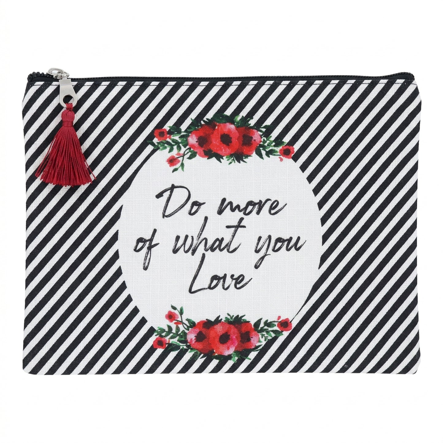 Do More Of What You Love Striped Zipper