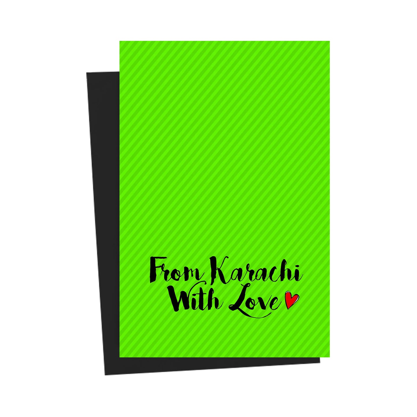 From Karachi With Love Green Greeting Card