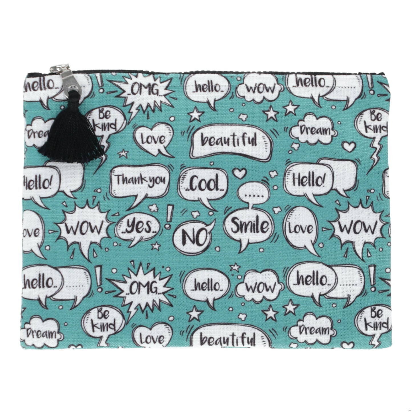 Speech Bubbles Green Zipper