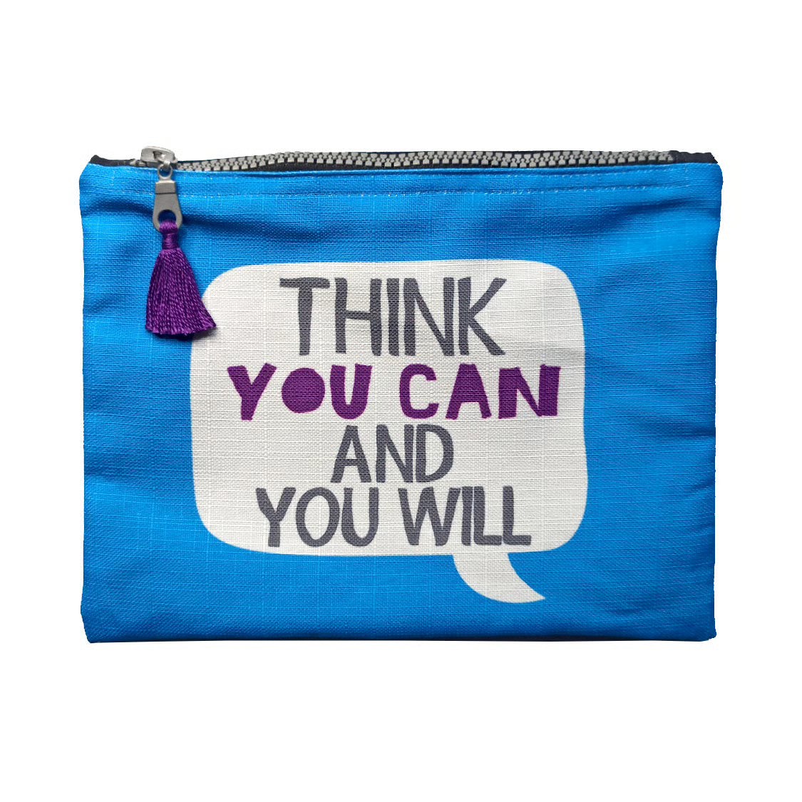 Think You Can And Yyou Will Blue Zipper