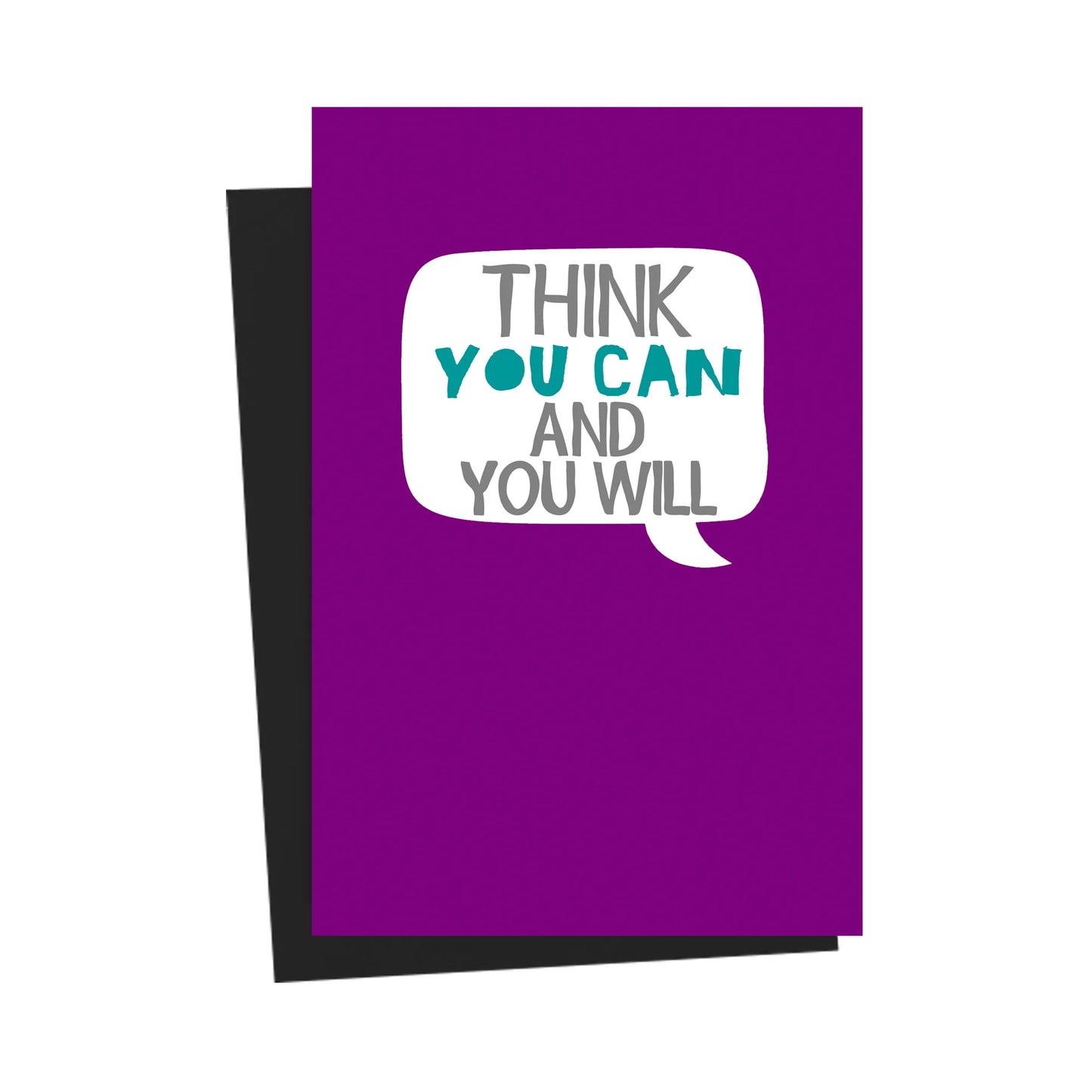 Think You Can And You Will Purple Greeting Card