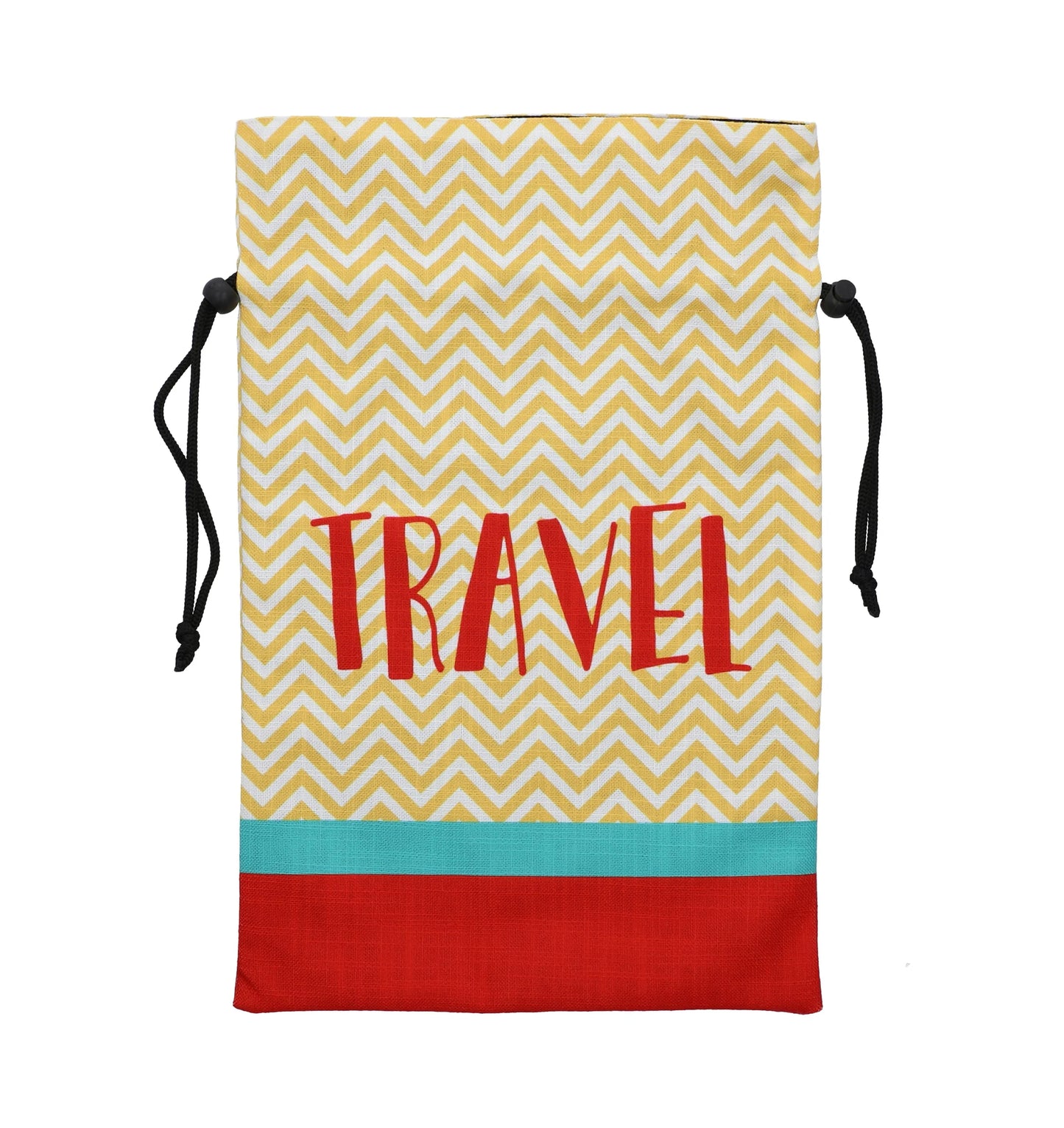 Travel Yellow Drawstring Bag