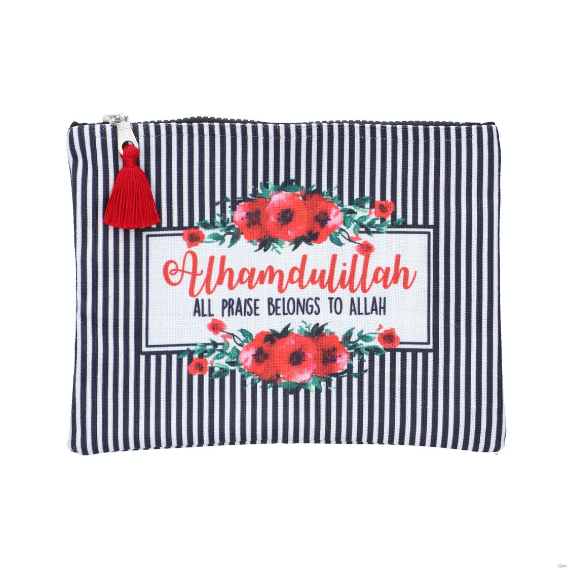 Alhamdulillah Zipper Bag black & white