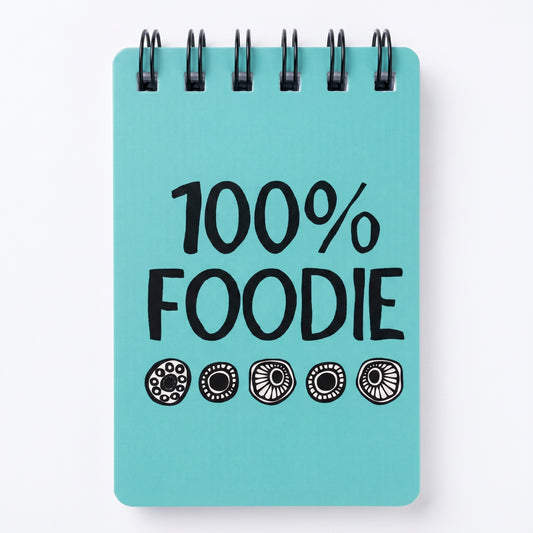 100% Foodie Teal Notepad