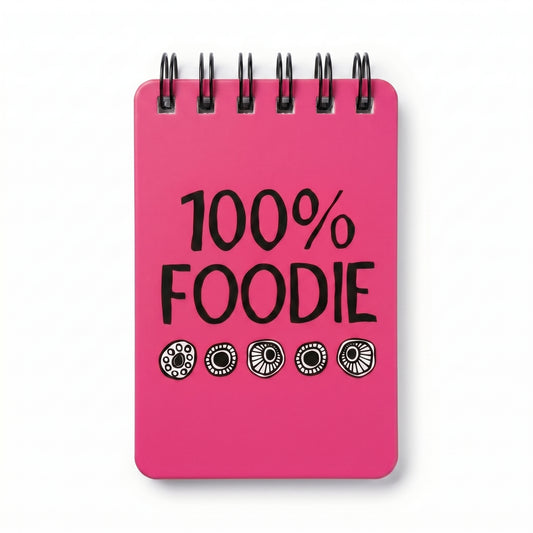100% Foodie Pink Notepad