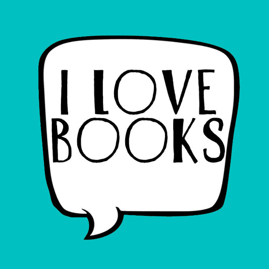 I Love Books Teal Magnet