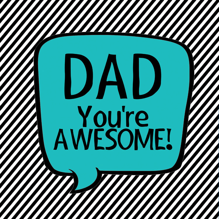 Dad You're Awesome Teal Magnet