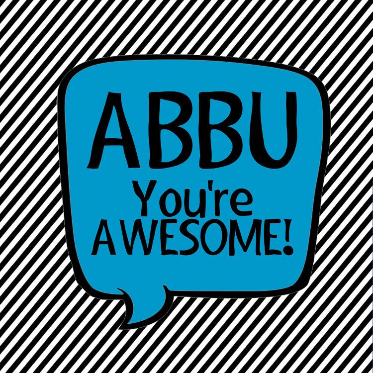 Abbu You're Awesome Blue Magnet