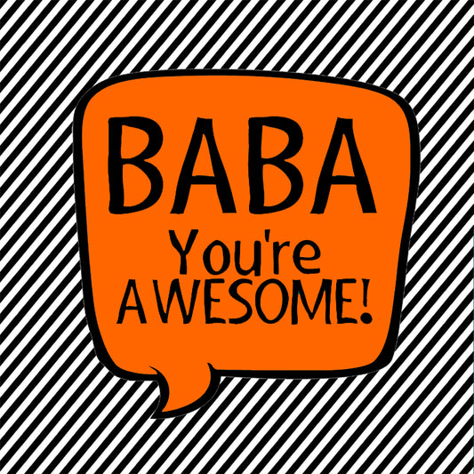 Baba You're Awesome Orange Magnet