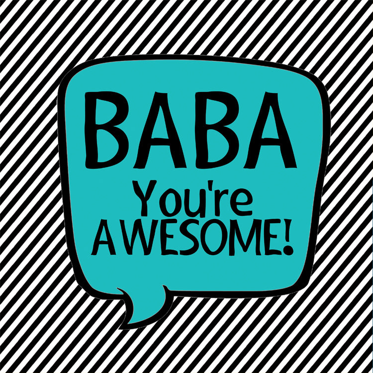Baba You'Re Awesome Teal Magnet
