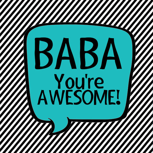 Baba You'Re Awesome Teal Magnet