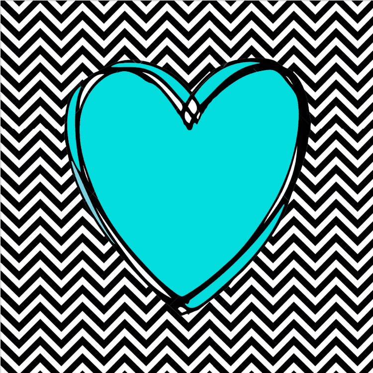Teal Heart Magnet
