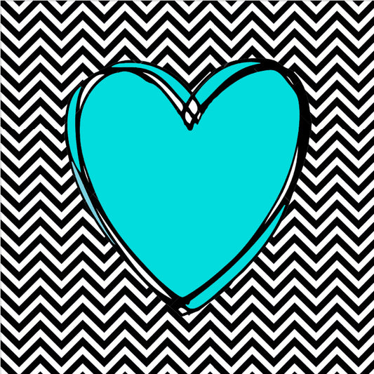 Teal Heart Magnet