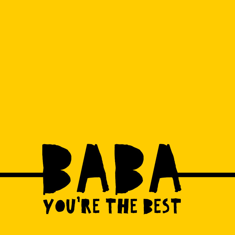 Baba You're The Best Yellow Magnet