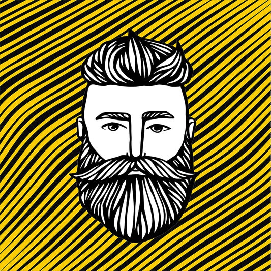 Bearded Man Yellow Magnet
