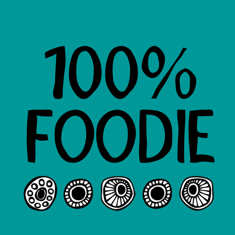 100% Foodie Teal Magnet