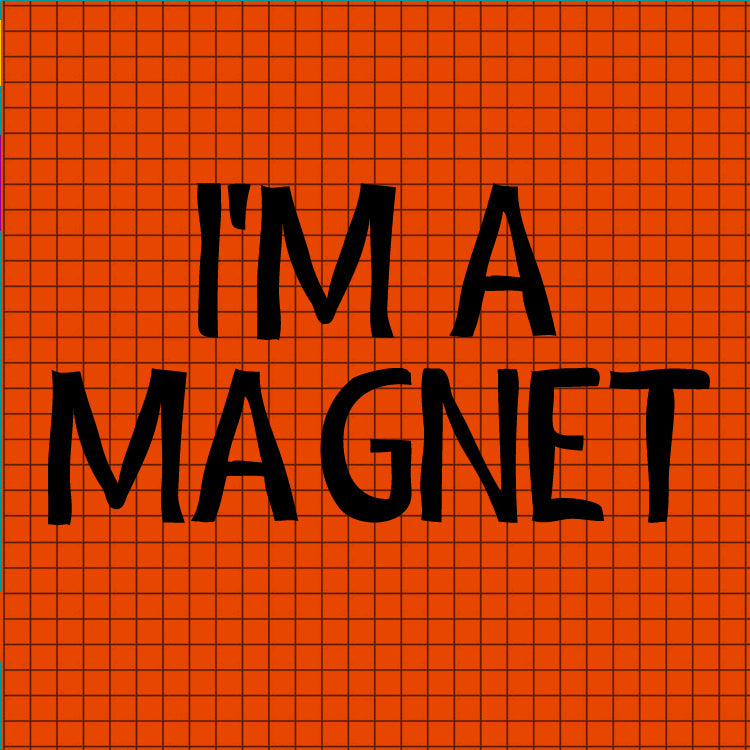 I'm A Magnet Orange Magnet