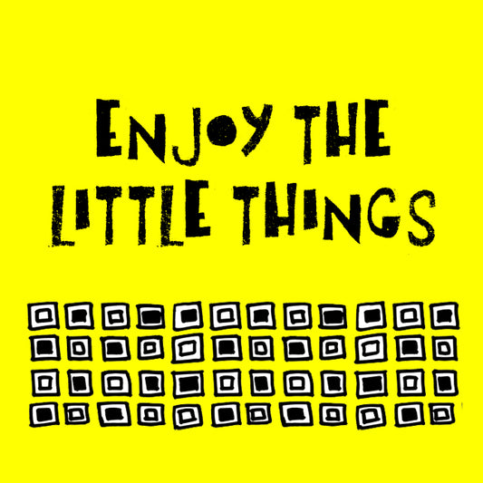 Enjoy The Little Things Yellow Magnet