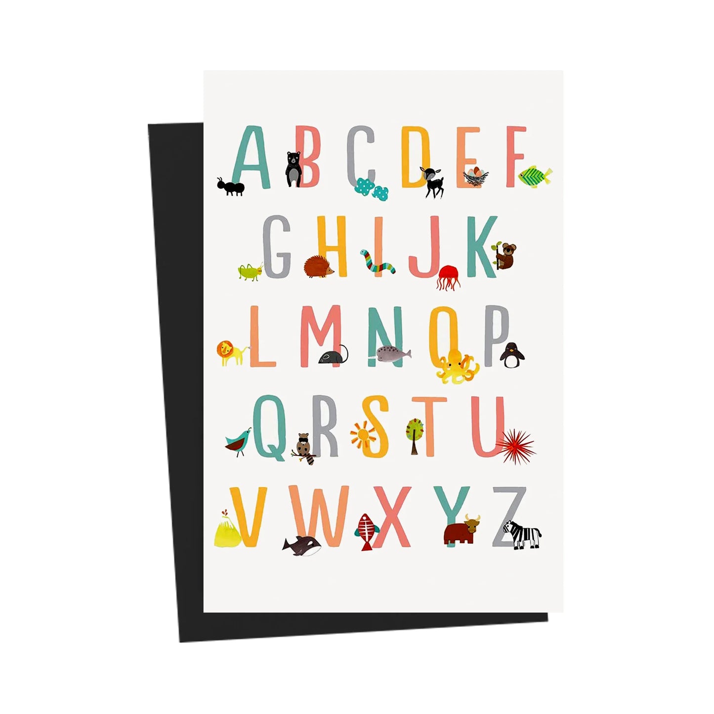 Alphabet Colorful Greeting Card