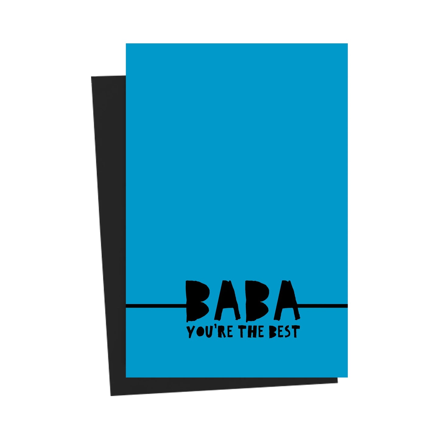 Baba You're The Best Blue Greeting Card