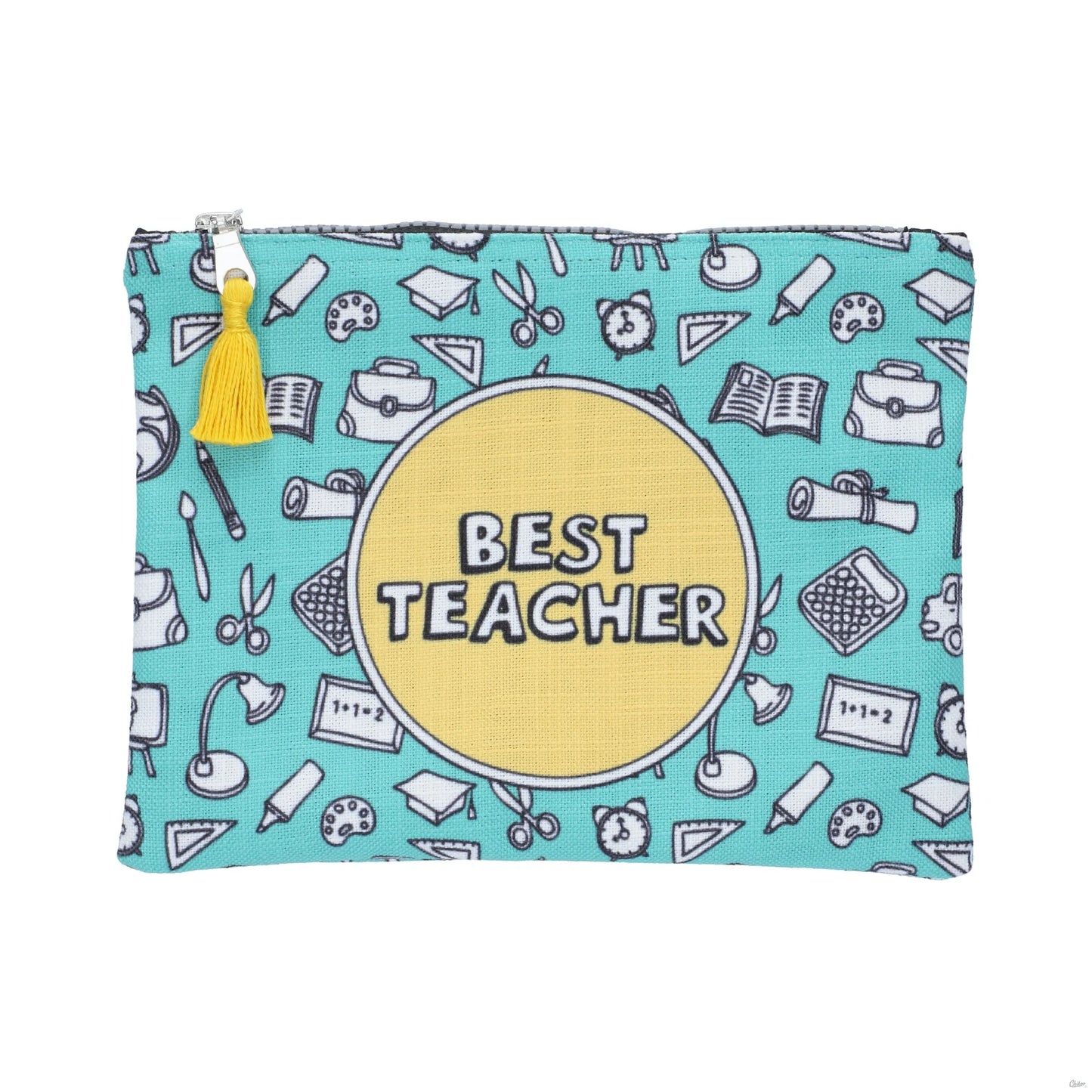 Best Teacher Zipper Bag Sea green