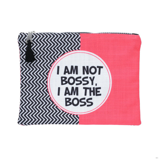 Im not bossy, Im the boss Zipper Bag Pink