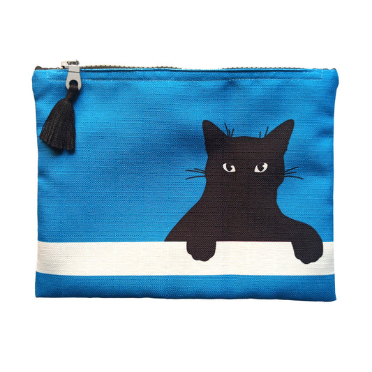 Hello Cat Blue Zipper