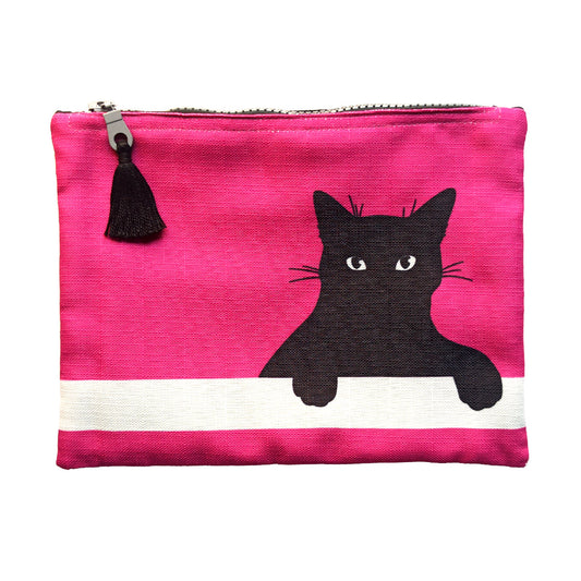 Hello Cat Pink Zipper