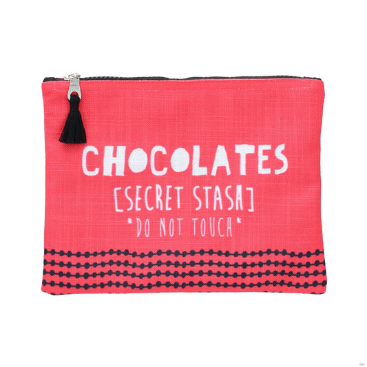 Chocolates Zipper Bag Pink