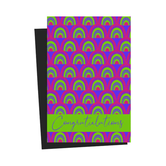 Congratulations Pink Scallops Greeting Card