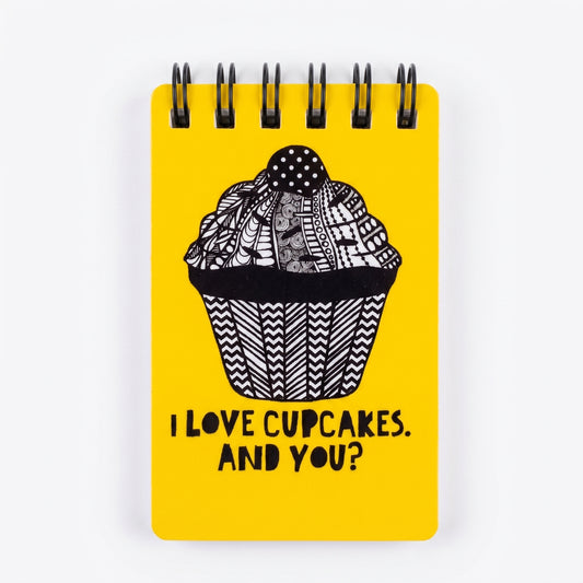 I Love Cupcakes And You Yellow Notepad