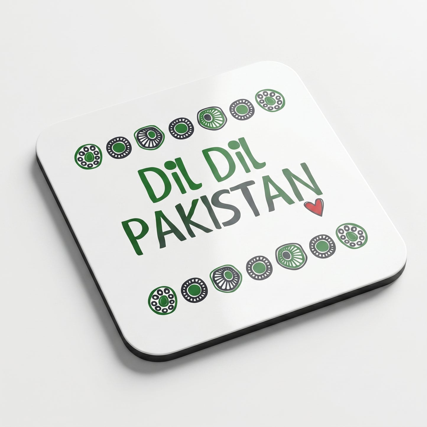 Dil Dil Pakistan White Coaster