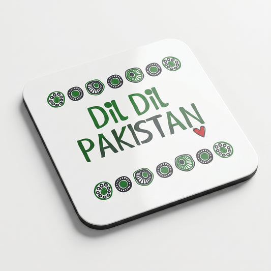 Dil Dil Pakistan White Coaster