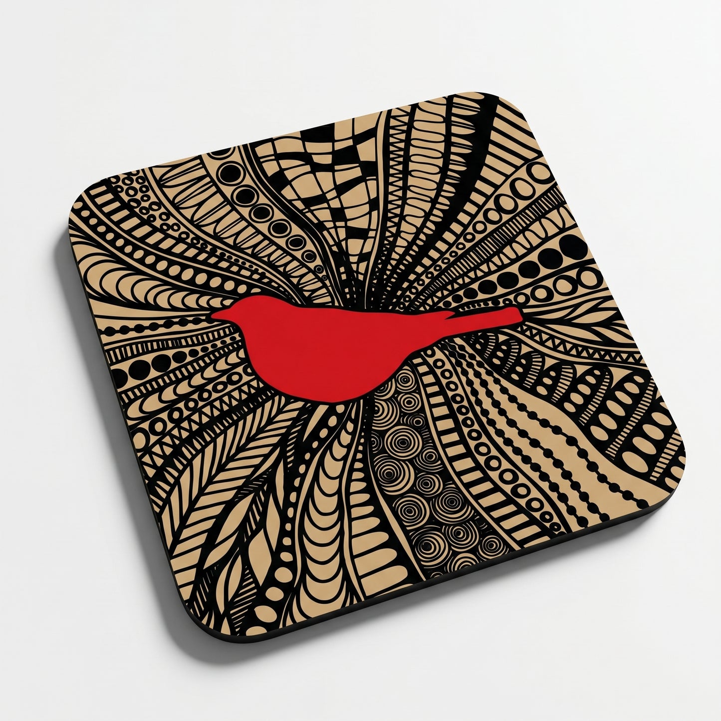 Doodle Bird Golden Coaster