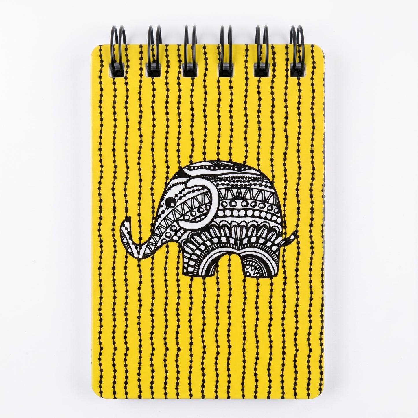 Doodled Elephant Yellow Notepad