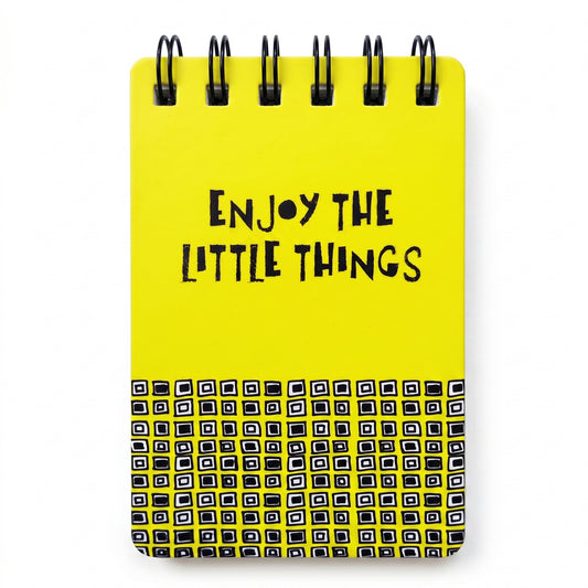 Enjoy The Little Things In Life Yellow Notepad