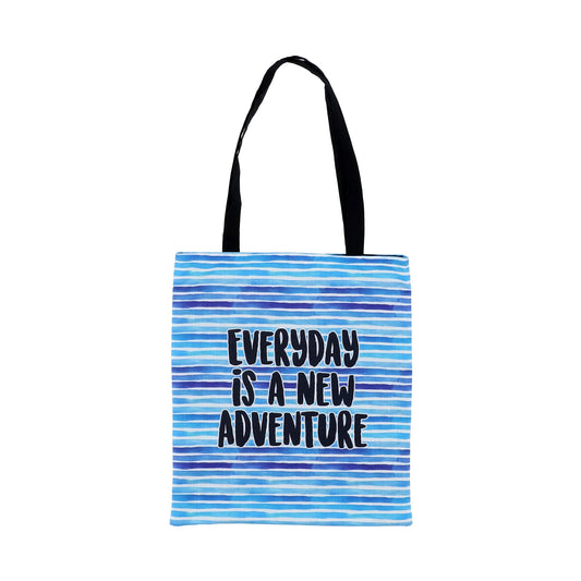 Everyday in a new Adventure Blue Totebag