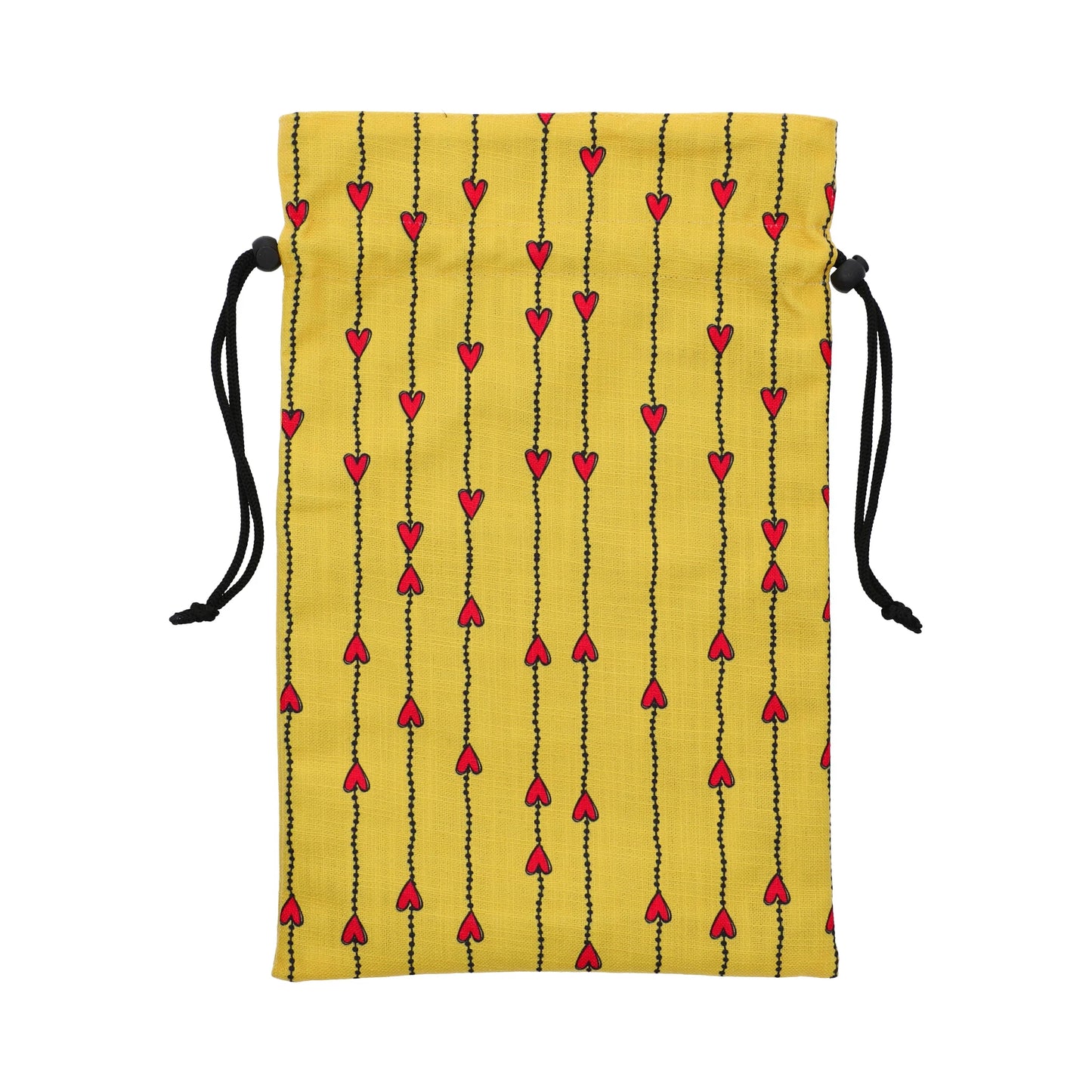 Flipflops & Hearts Yellow Drawstring Bag