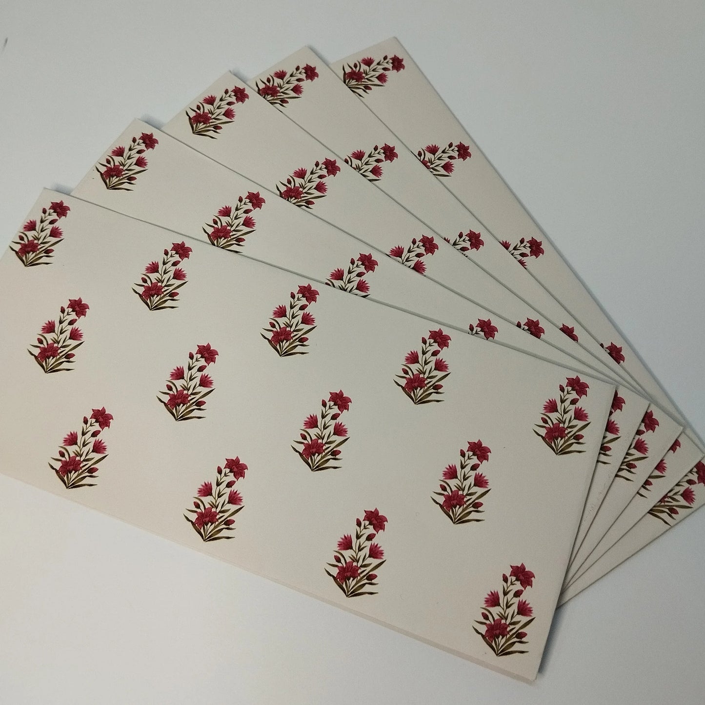 Floral Booti - pack of 5 envelopes